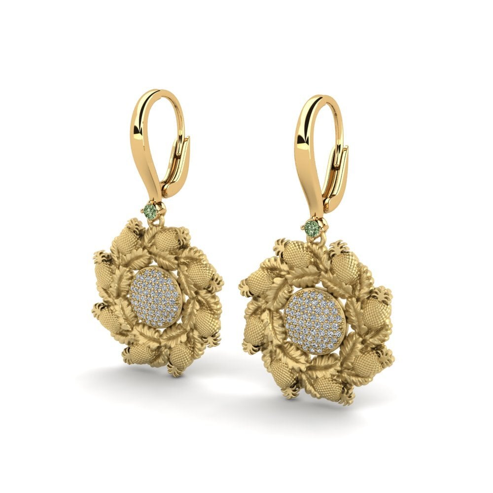 Green Diamond Women's Earring Disellona
