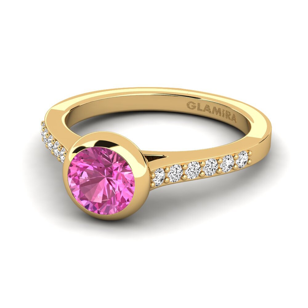 Topacio Rosa Anillo de compromiso Dismuke