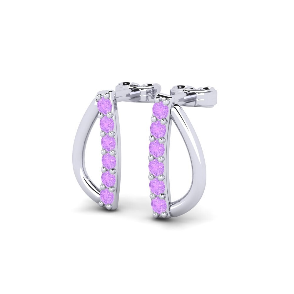 Améthyste Boucle d'oreille femme Dissimulera