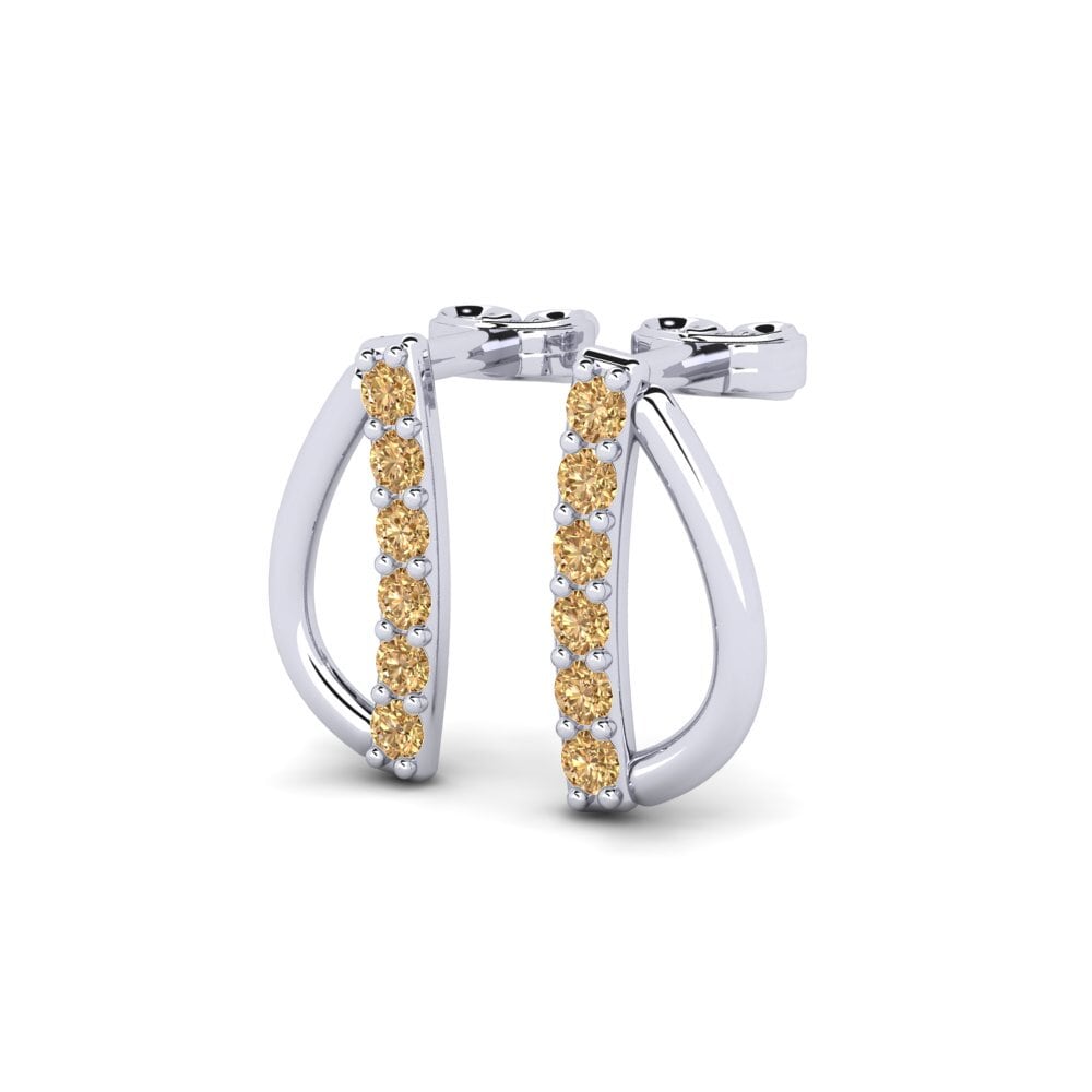 Diamant Brun Boucle d'oreille femme Dissimulera