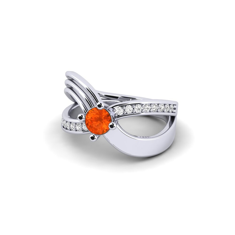 Fire-Opal Engagement Ring Diszes