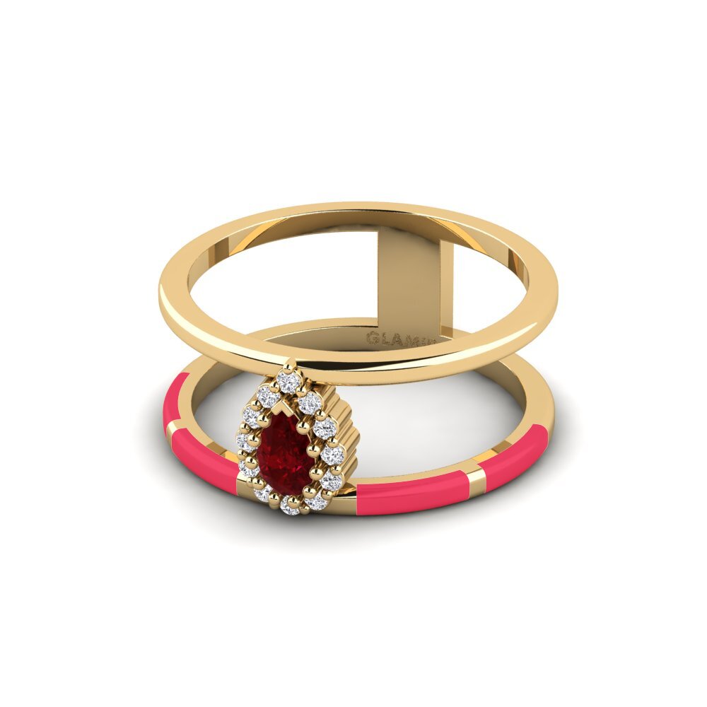 Roter Zirkonia Ring Divertido