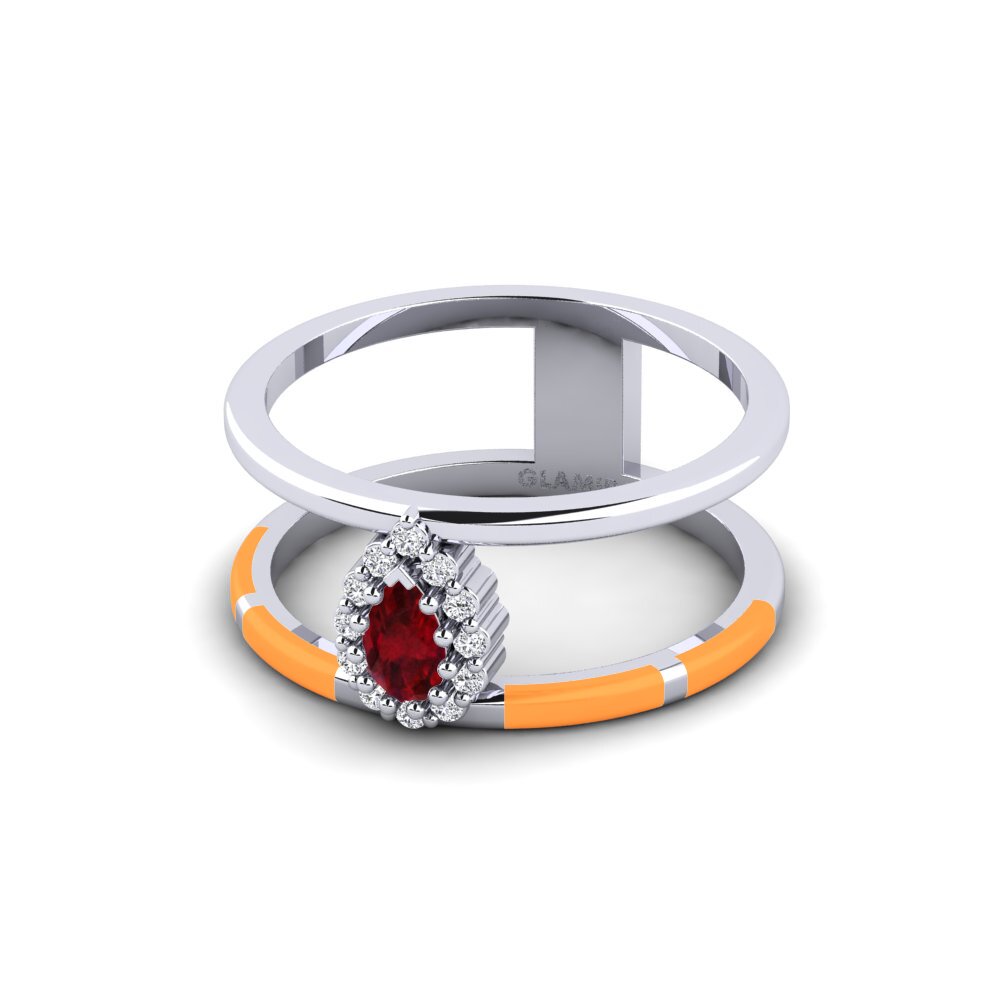 Weiß-Silber Ring Divertido