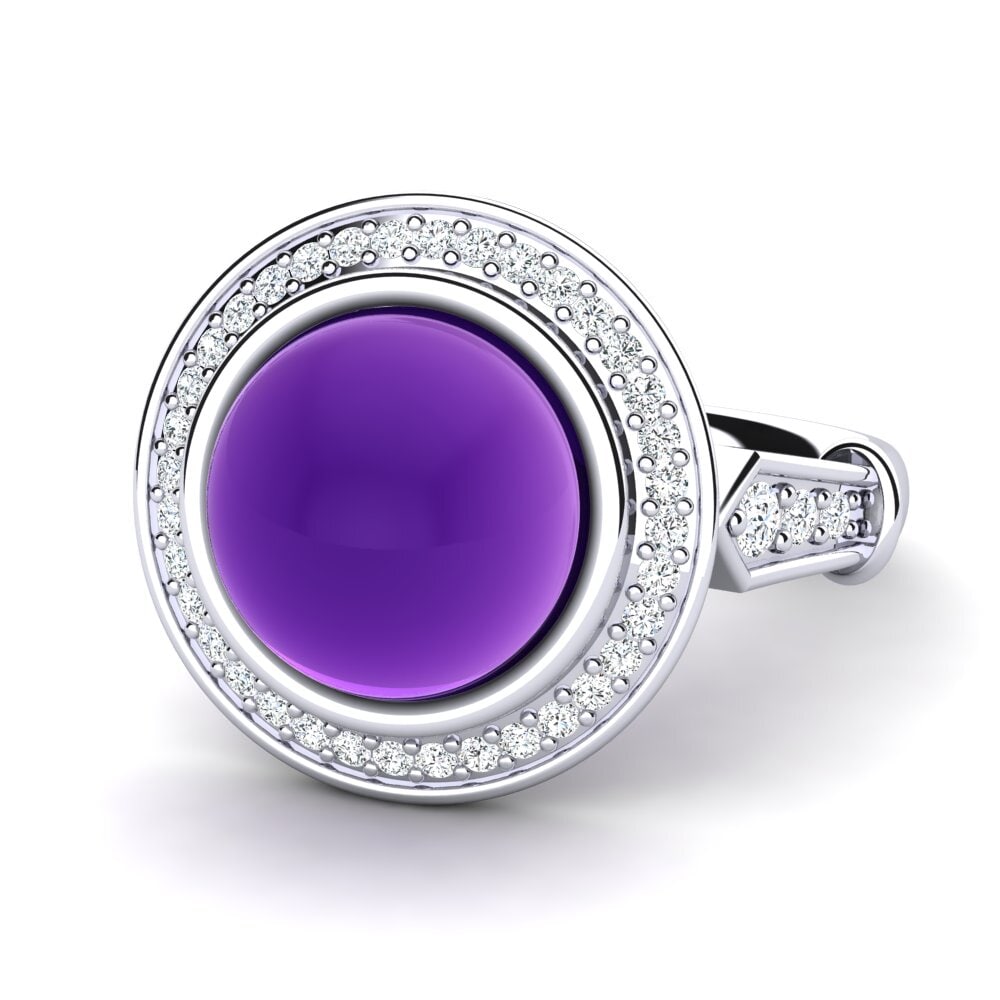Cabochon Ametista Anel Diviana
