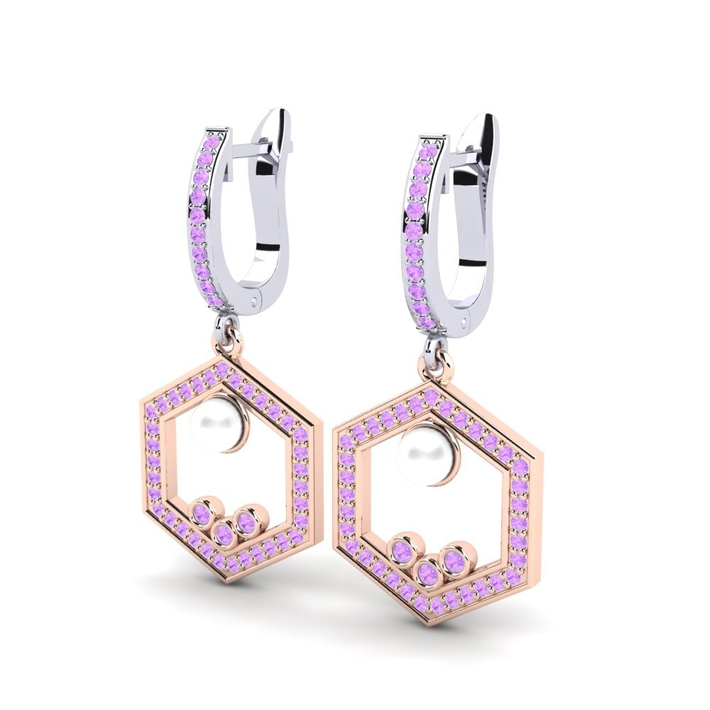 Amethyst Women's Earring Dizionario