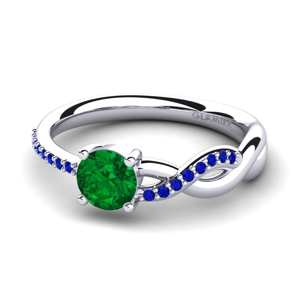 Emerald (Lab Created) Engagement Ring Dobrila
