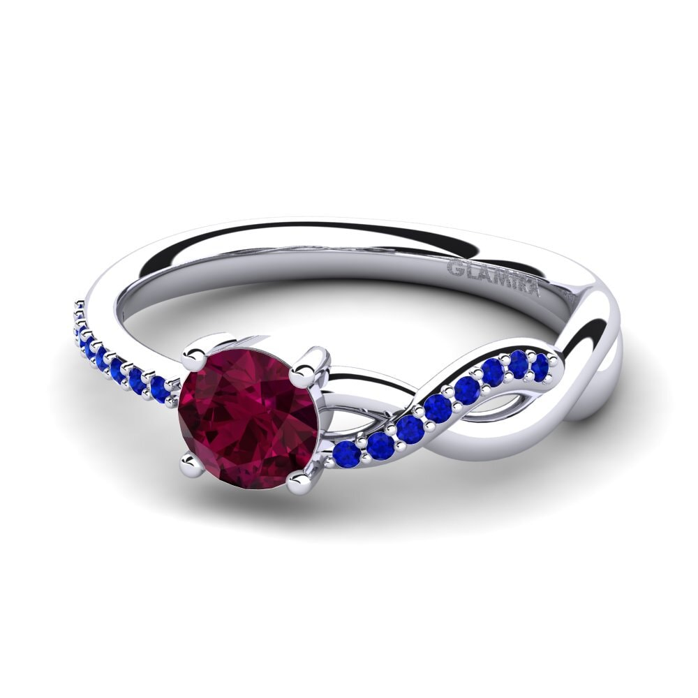 Rhodolite Garnet Engagement Ring Dobrila