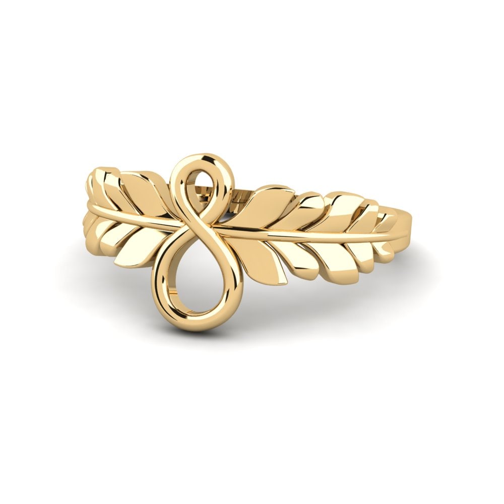 14k Oro Amarillo Anillo Dochas