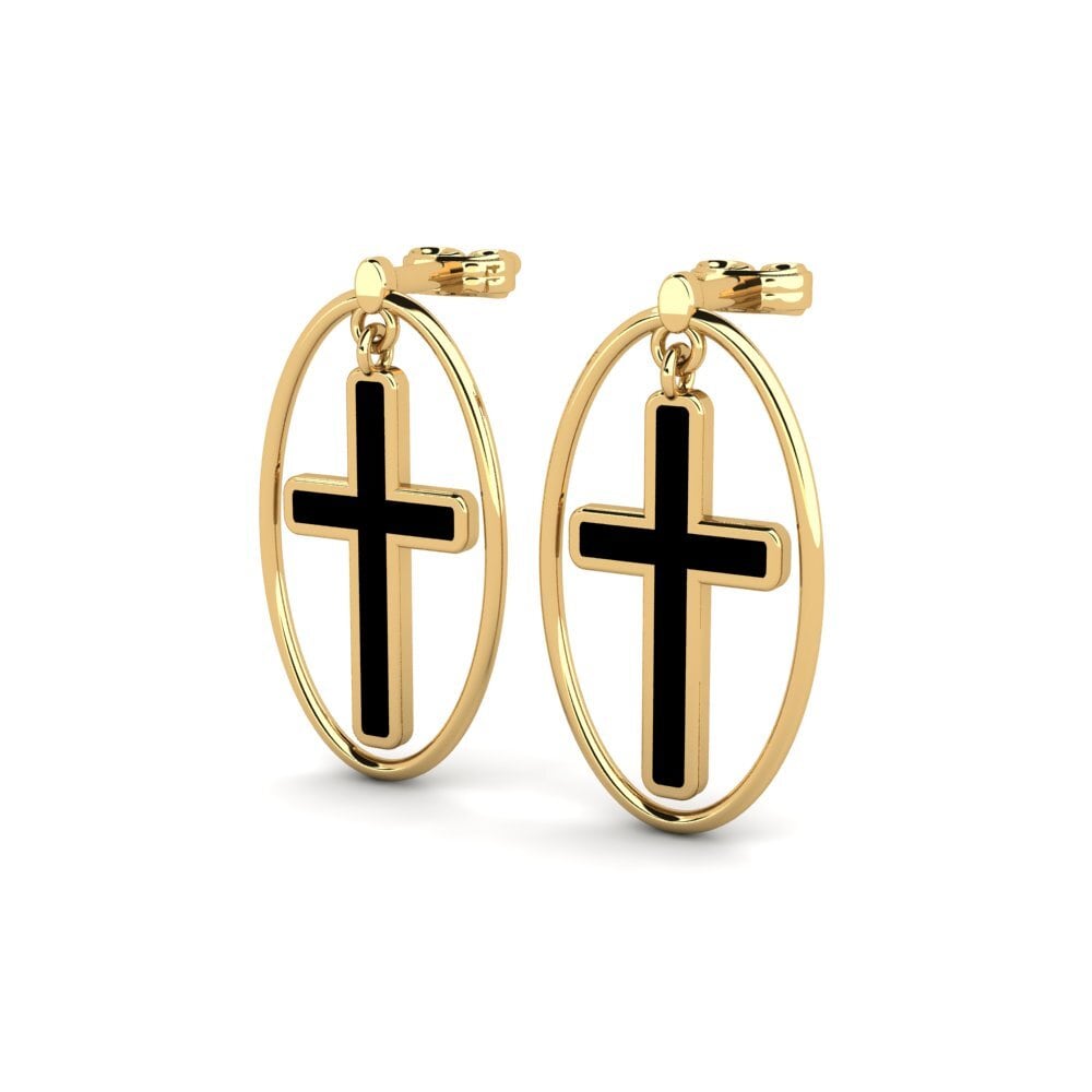 9k Oro Amarillo Pendientes Doctel