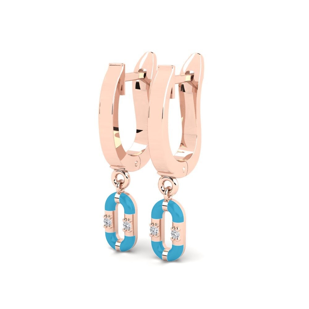 14k Oro Rosa Pendiente de mujer Dokos