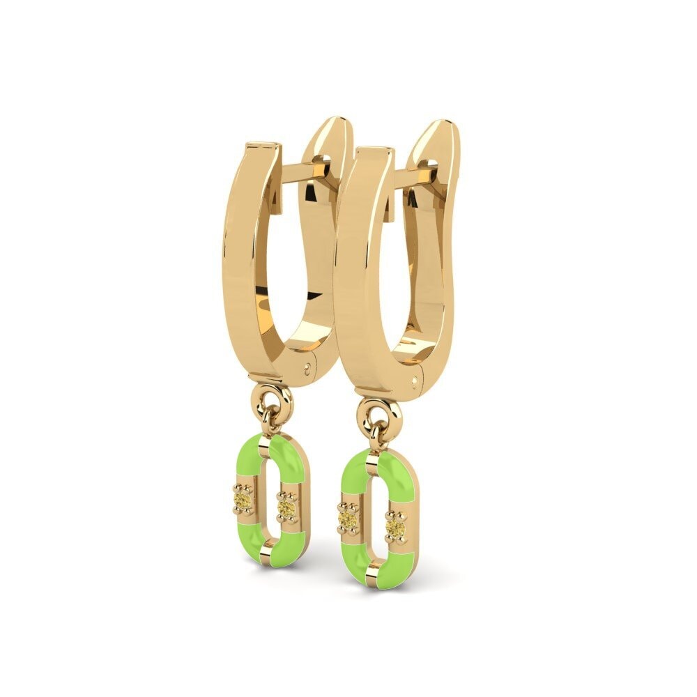 Diamante Amarillo Pendiente de mujer Dokos