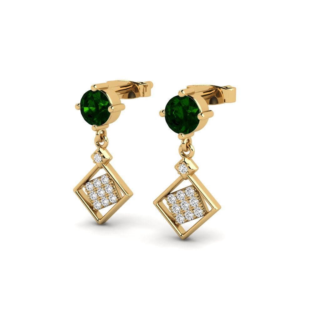 Đá Tourmaline Xanh / Bích tỷ Bông tai nữ Domani