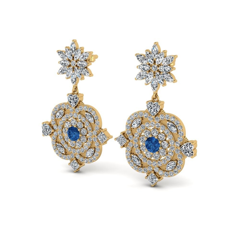 Dark Blue Zirconia Earring Dombroski