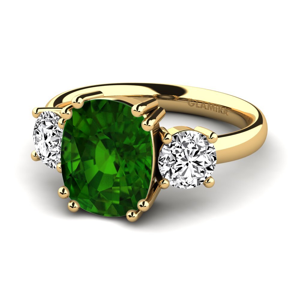 Turmalina verde Anillo Domela
