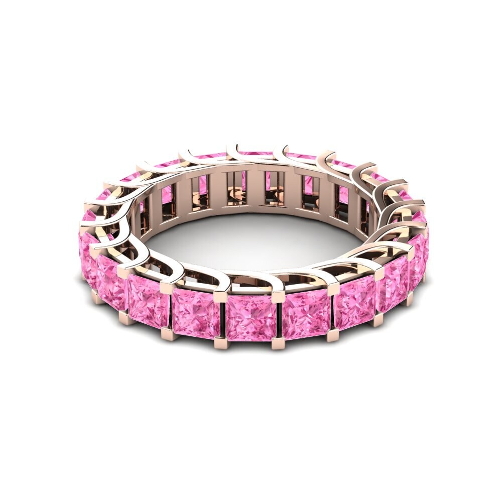 Princesa Zafiro Rosado Anillo Domonique