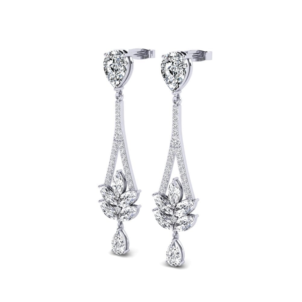Plata 925 Circonita Pendiente de mujer Donello