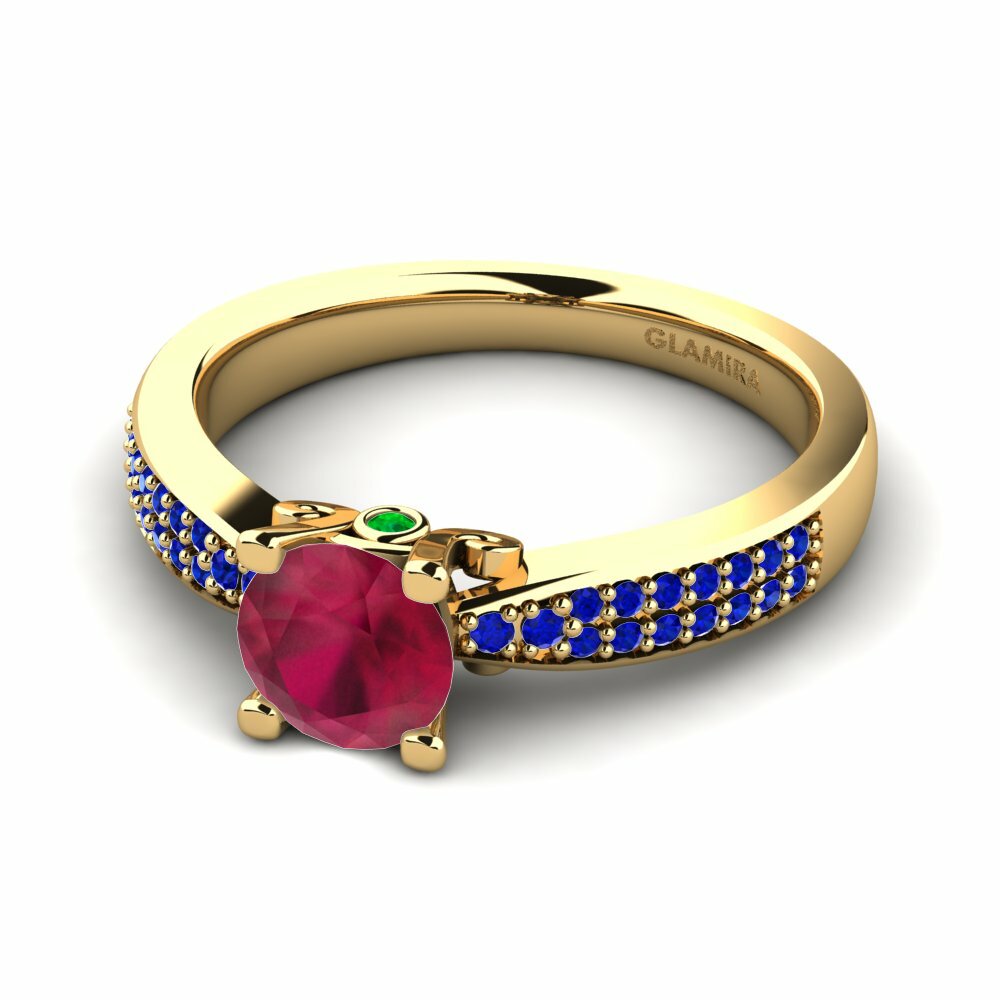 Rubí Anillo de compromiso Donielle 0.8 crt