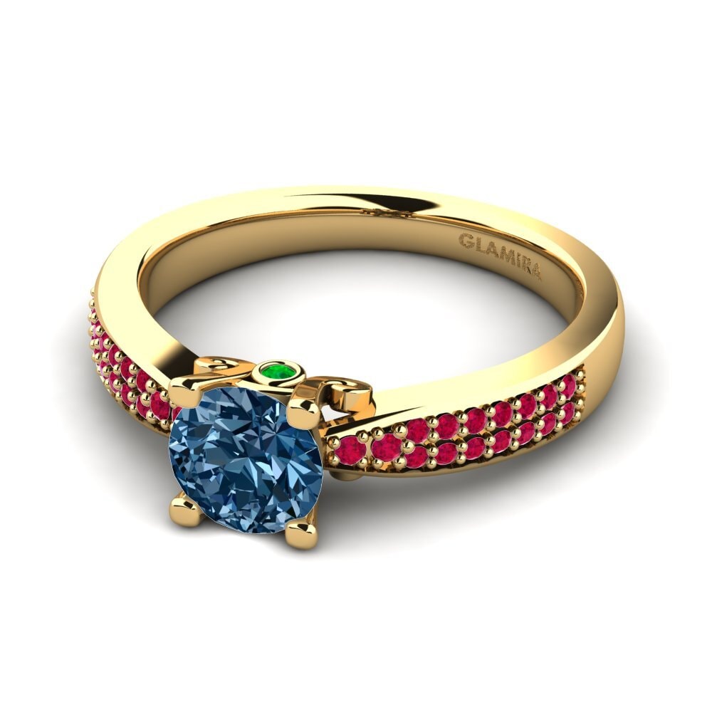Blue Diamond Engagement Ring Donielle 0.8 crt