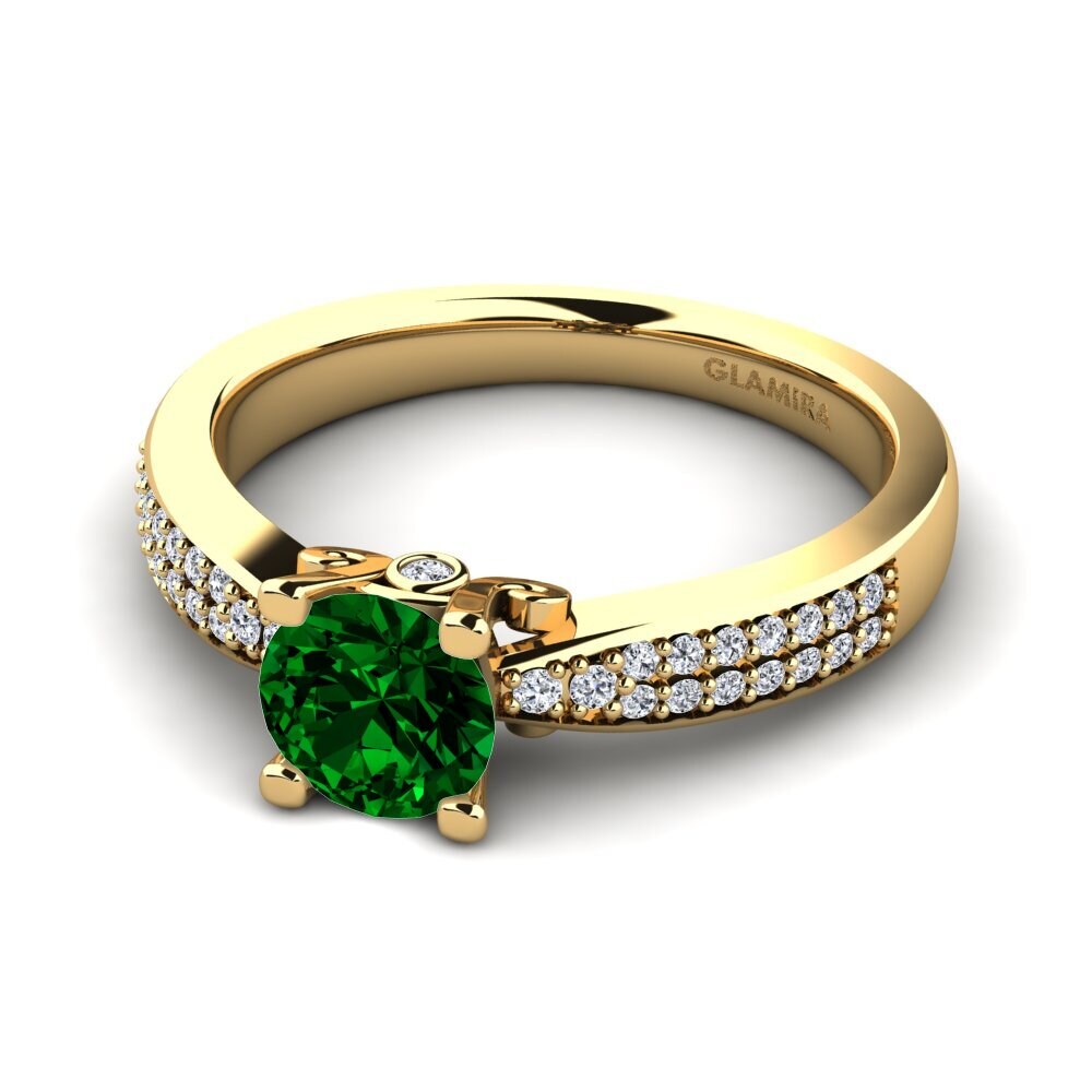 Circonita Verde Anillo de compromiso Donielle 0.8 crt