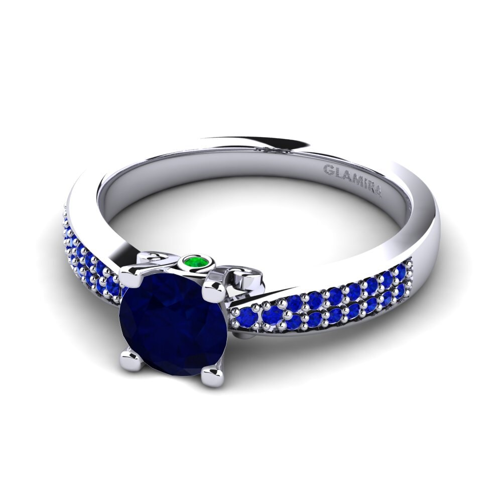 9ct White Gold Sapphire Engagement Ring Donielle 0.8 crt