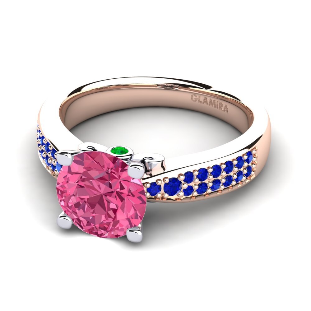 14k Rose & White Gold Engagement Ring Donielle 2.0 crt