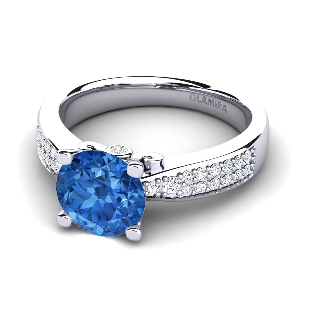 Circonita Azul Oscuro Anillo de compromiso Donielle 2.0 crt
