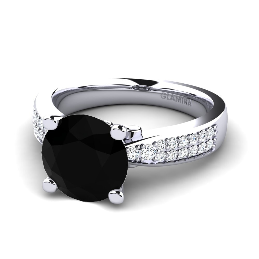 Black Sapphire Engagement Ring Donielle 3.0 crt