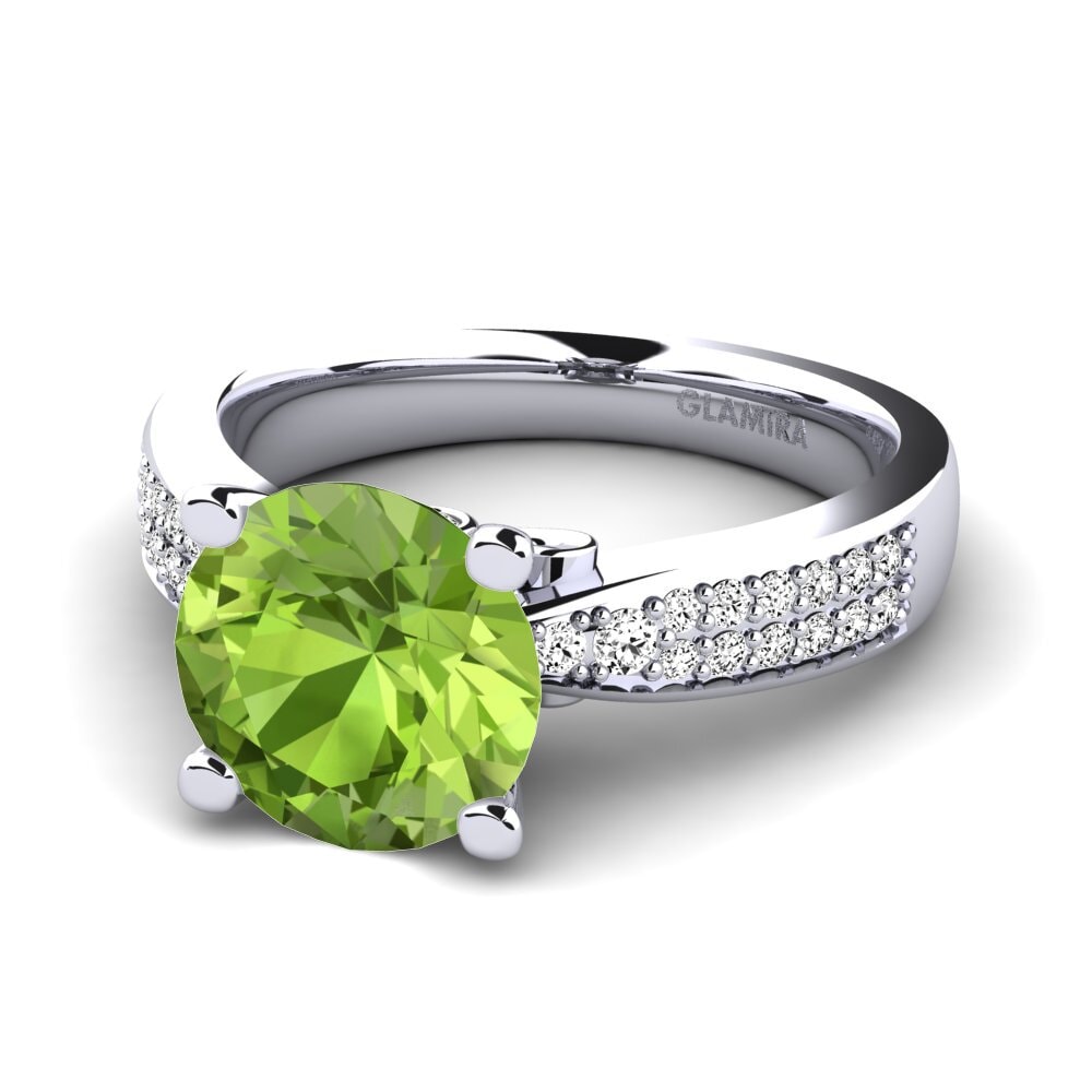 Peridoto Anillo de compromiso Donielle 3.0 crt