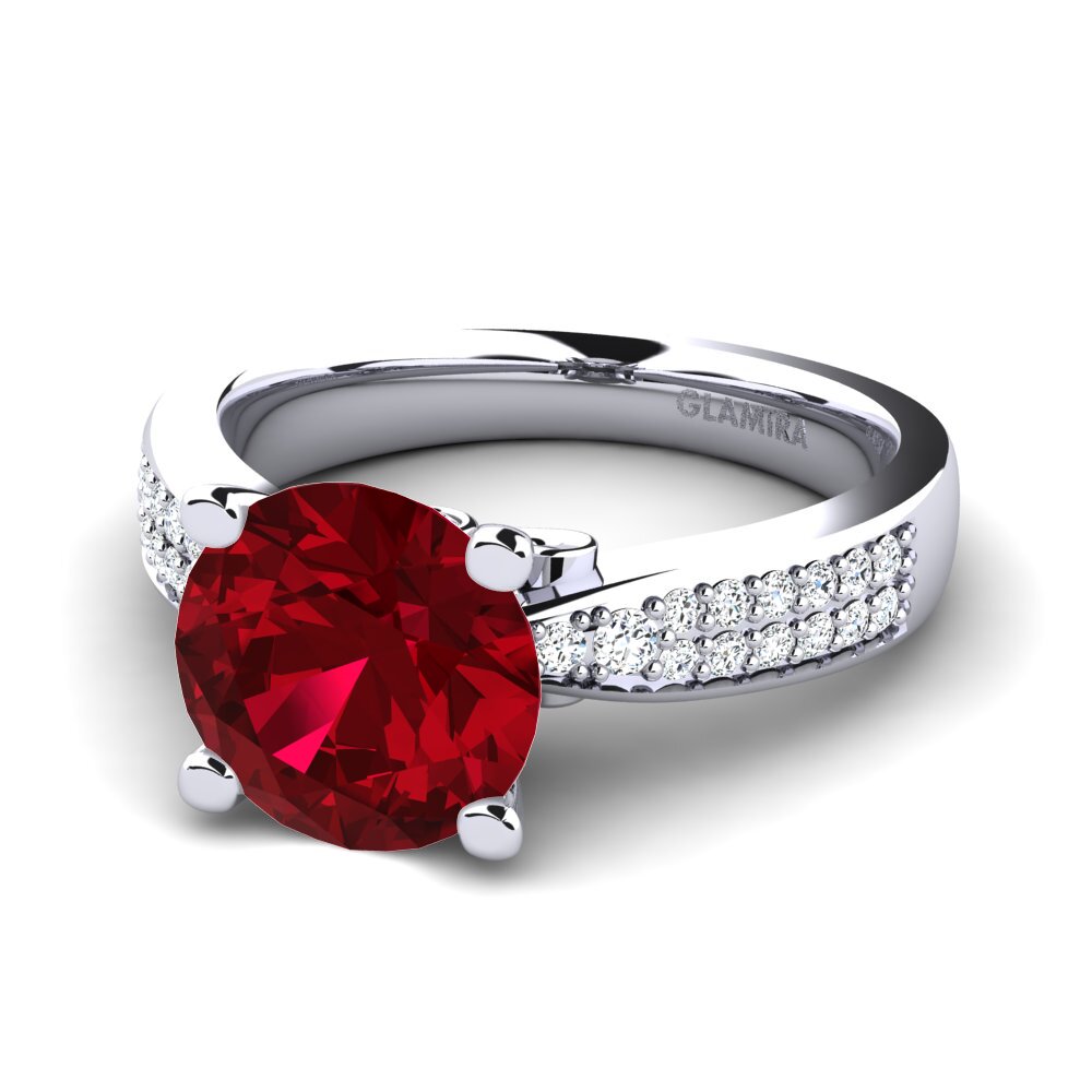 Circonita Roja Anillo de compromiso Donielle 3.0 crt