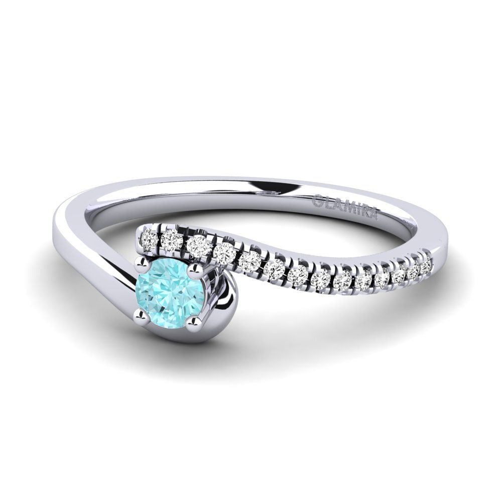 Aguamarina Anillo de compromiso Doreen