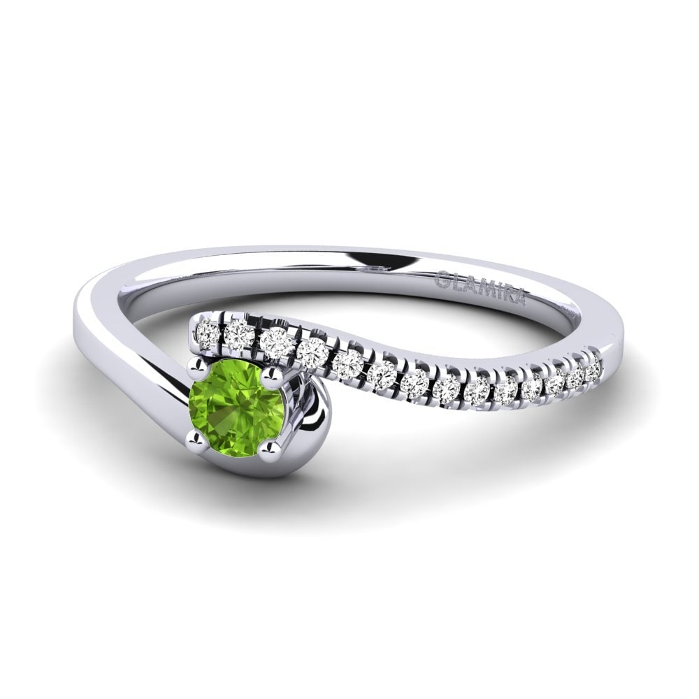 Peridoto Anillo de compromiso Doreen