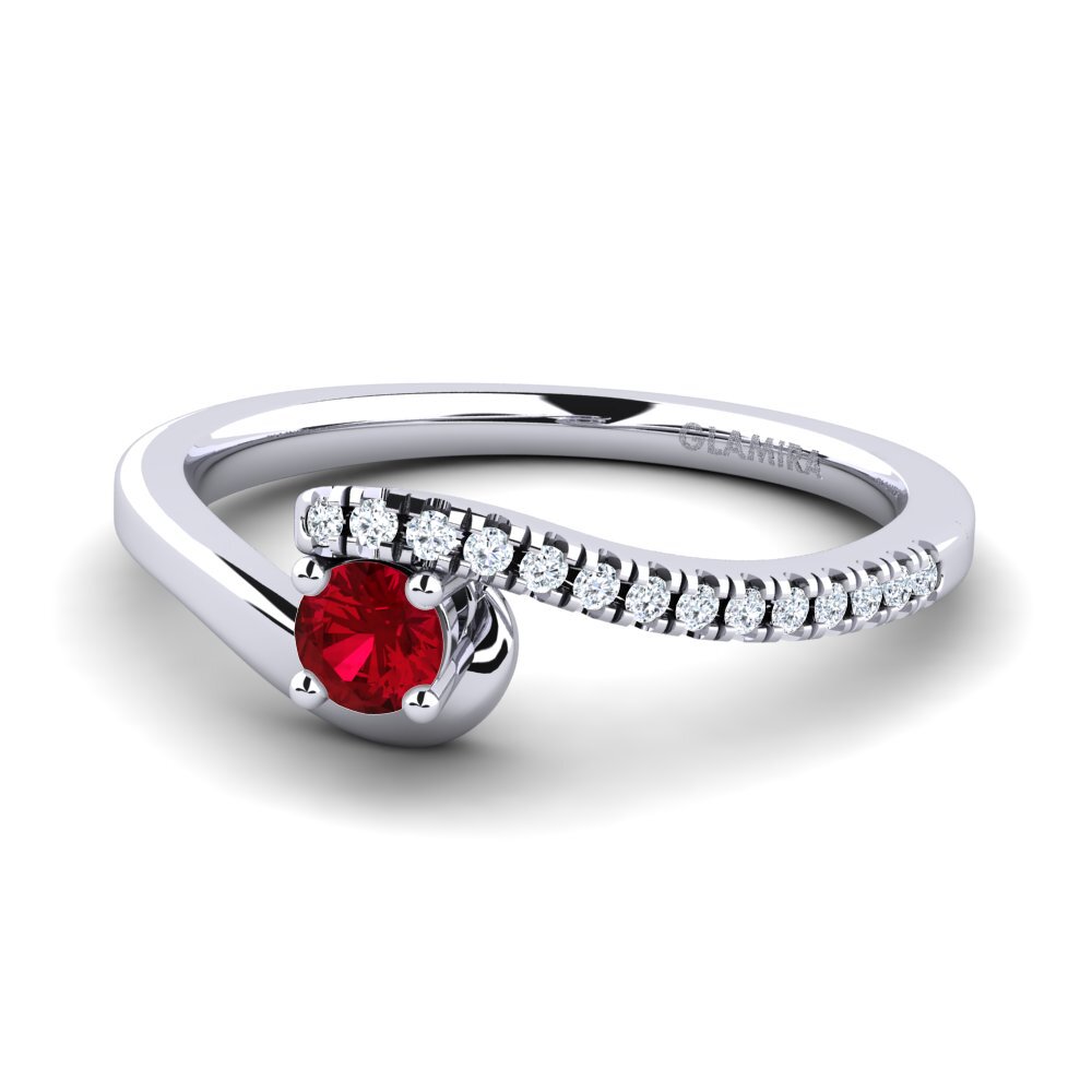 Circonita Roja Anillo de compromiso Doreen
