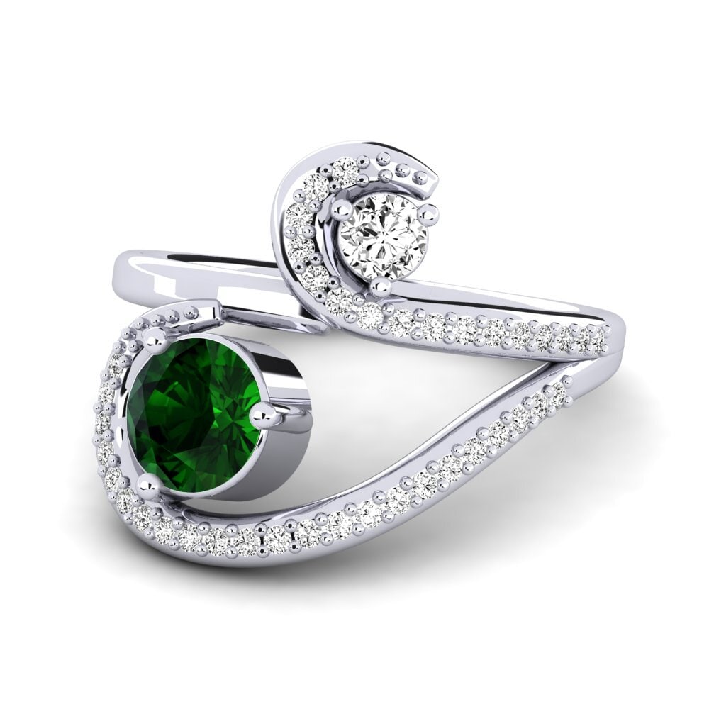 950 Platinum Green Tourmaline Ring Dorenda