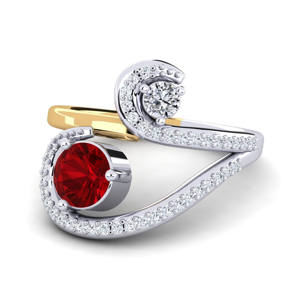 Circonita Roja Anillo Dorenda
