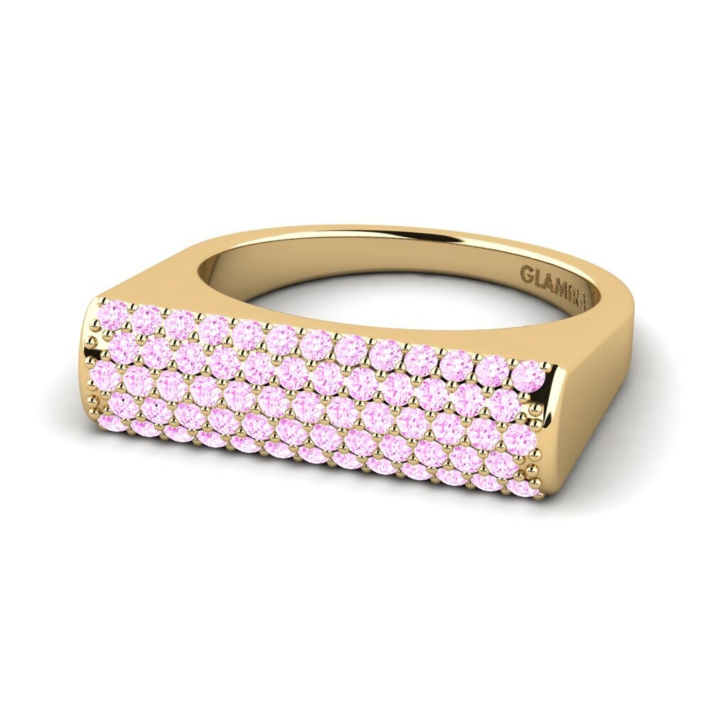 Rosa Saphir Pinker Ring Dorletod