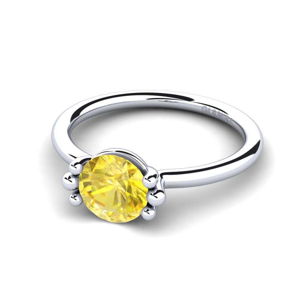 Gul safir Forlovelsesring Dorotea 1.0 crt