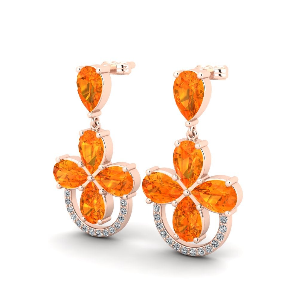 Orange Sapphire Women's Earring Dorte