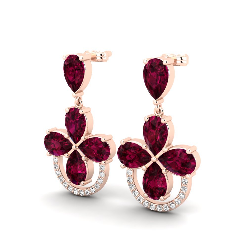 Rhodolite Garnet Women's Earring Dorte