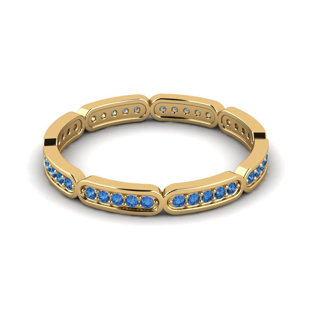 Circonita Azul Oscuro Anillo Dossly