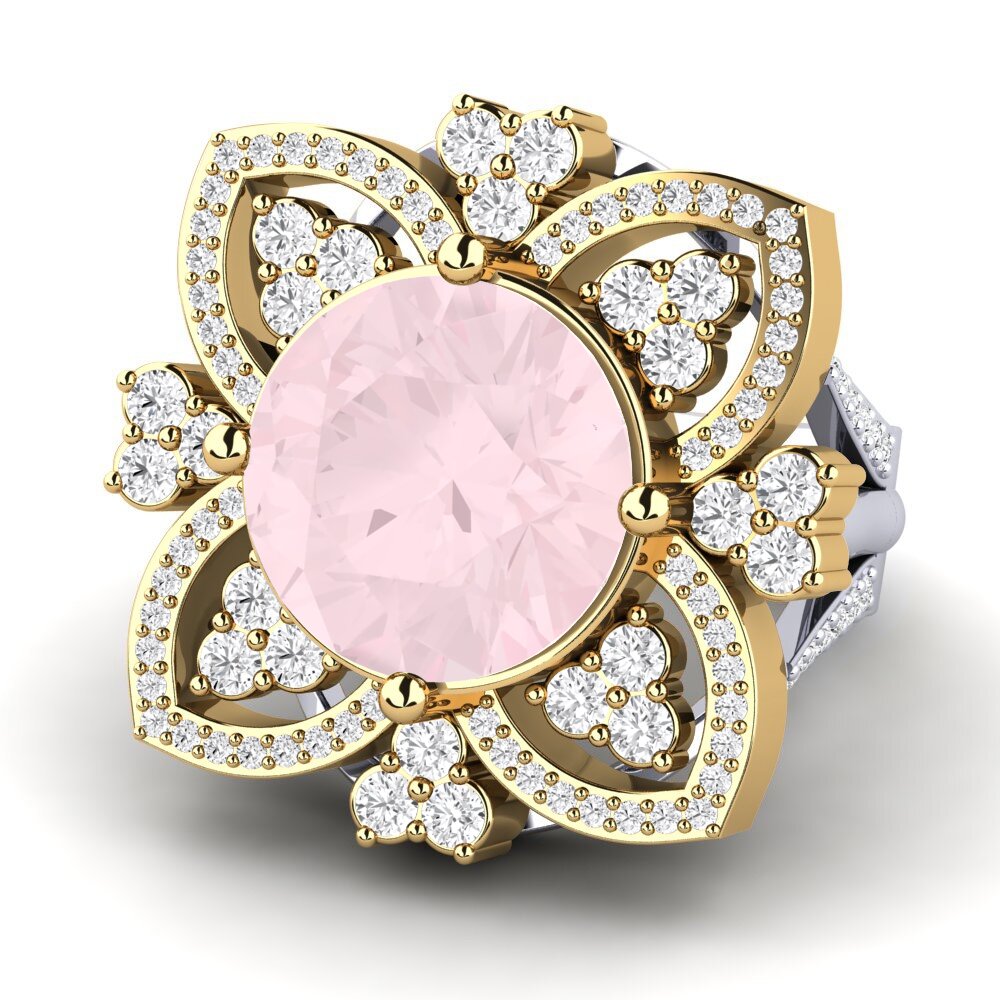 18k Oro Blanco / Amarillo Anillo Dottie