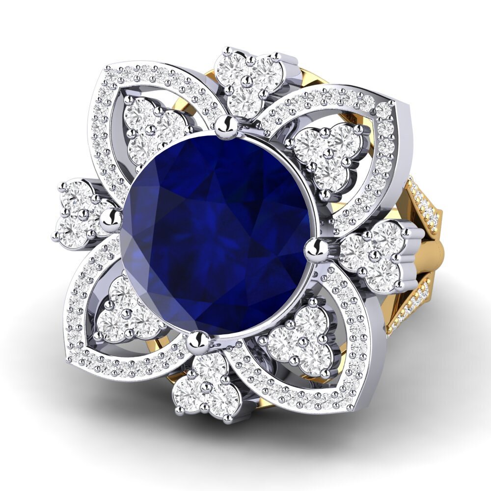 14ct Yellow / White Gold Ring Dottie