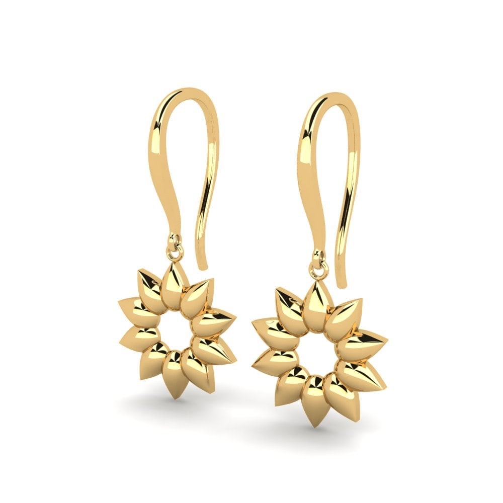 9k Oro Amarillo Pendientes Dottyen