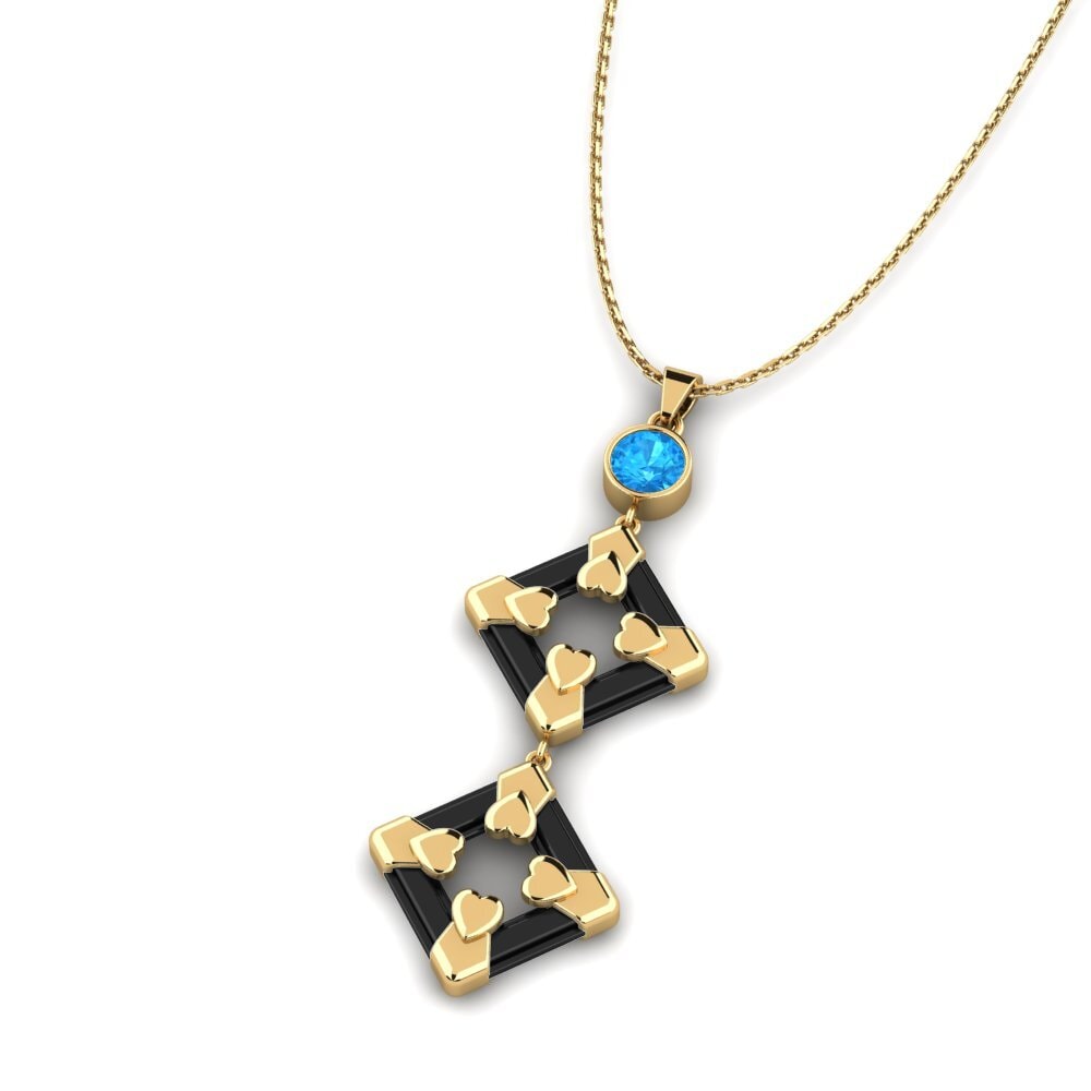 Topacio azul Colgante de Mujer Doud