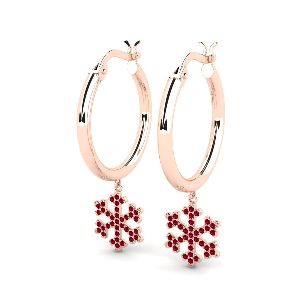 Roter Zirkonia Damen ohrring Douse
