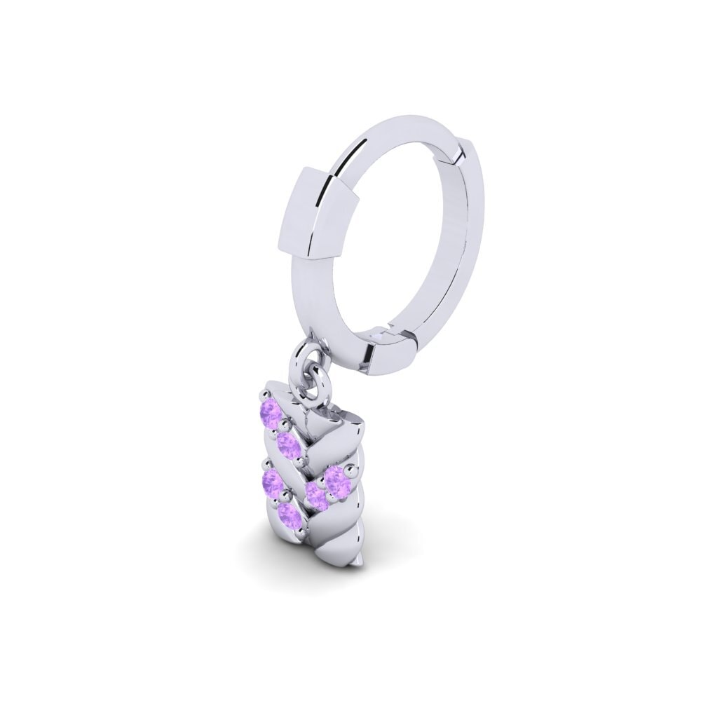 925 stříbro Ametyst Piercing pro muže Doustre