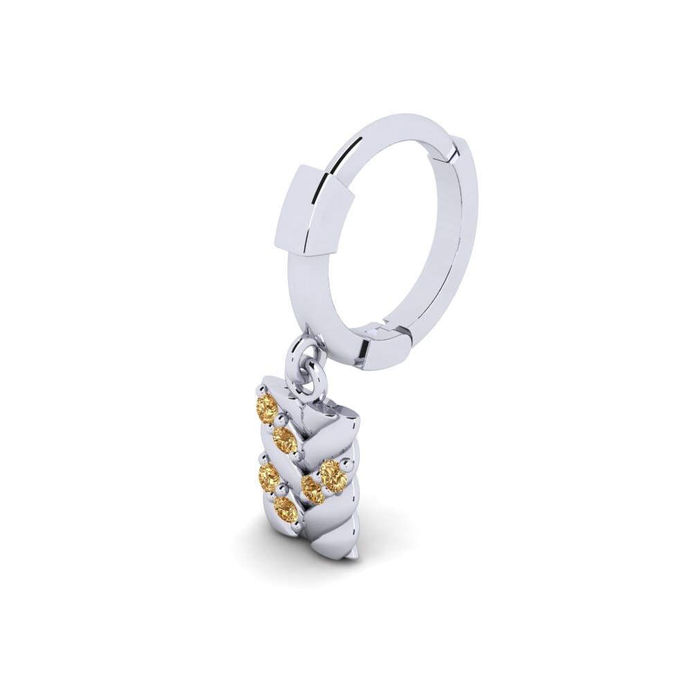 925 stříbro Hnědý diamant Piercing pro muže Doustre