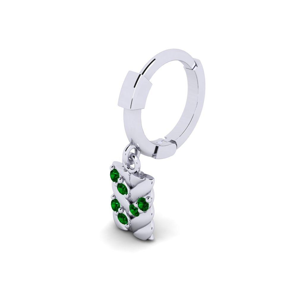 925 stříbro Zelený zirkon Piercing pro muže Doustre
