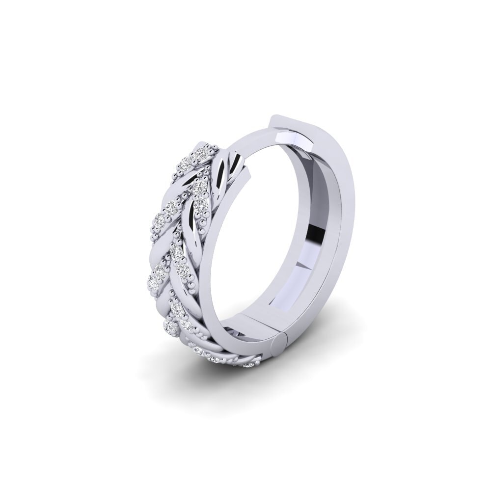 950 Platinum Diamond Men's Earring Douyne