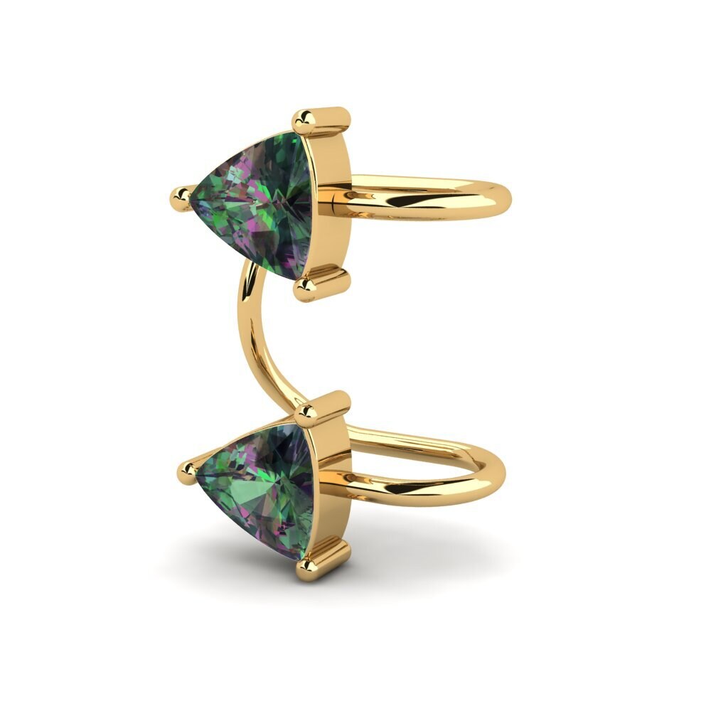 14ct Yellow Gold Mystic Topaz Women's Earring Dove
