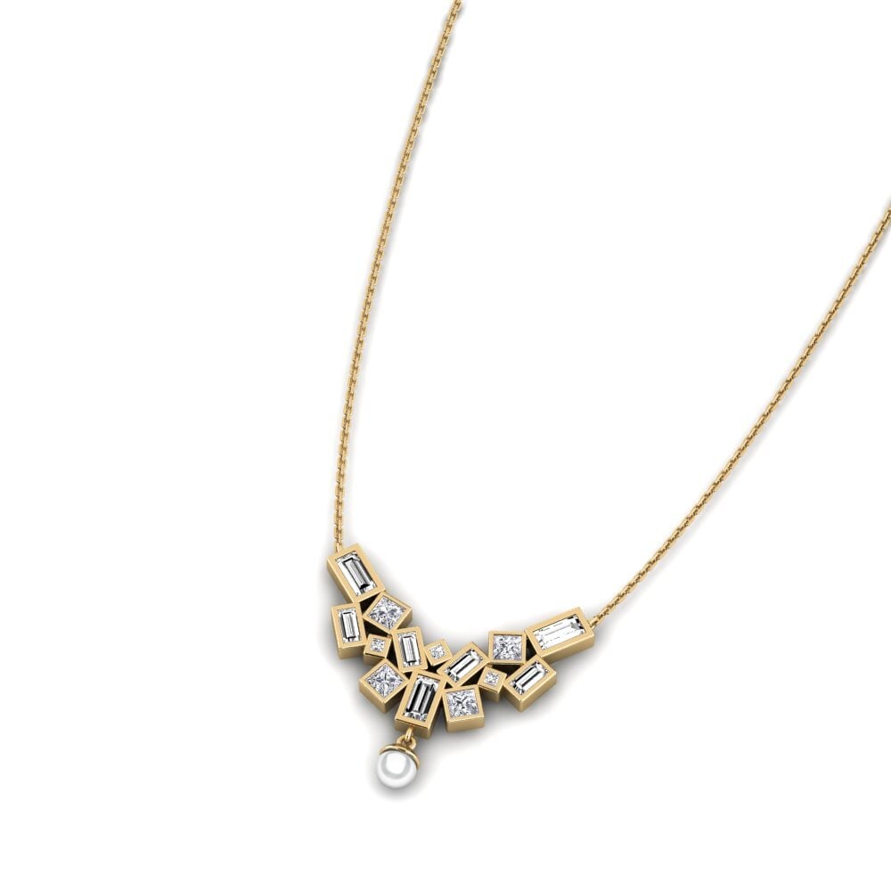 Princess Moissanite Women's Necklace Dowa